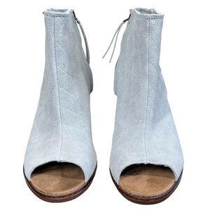 TOMS Women's Majorca Booties in Heather Grey Size 10 cowgirl boho cottage core